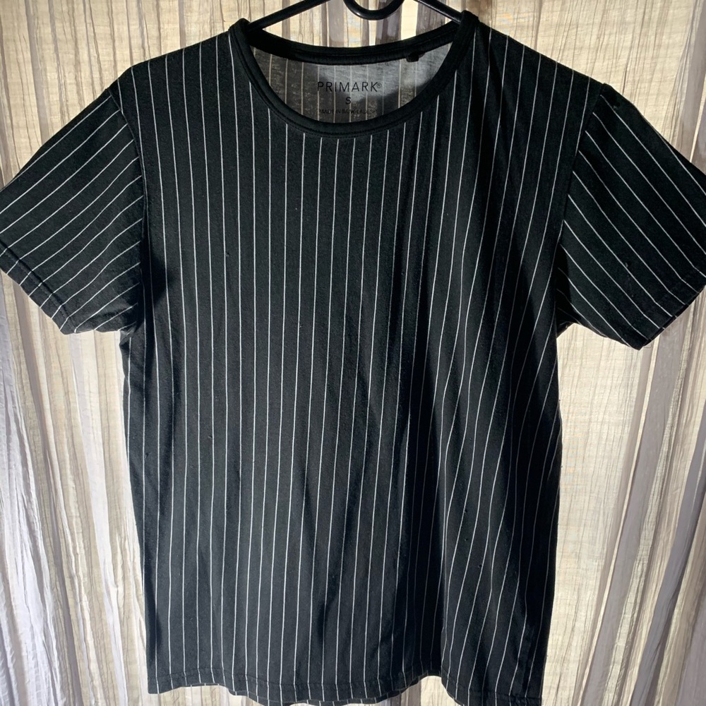 Primark Black and White Striped Short Sleeve Tee